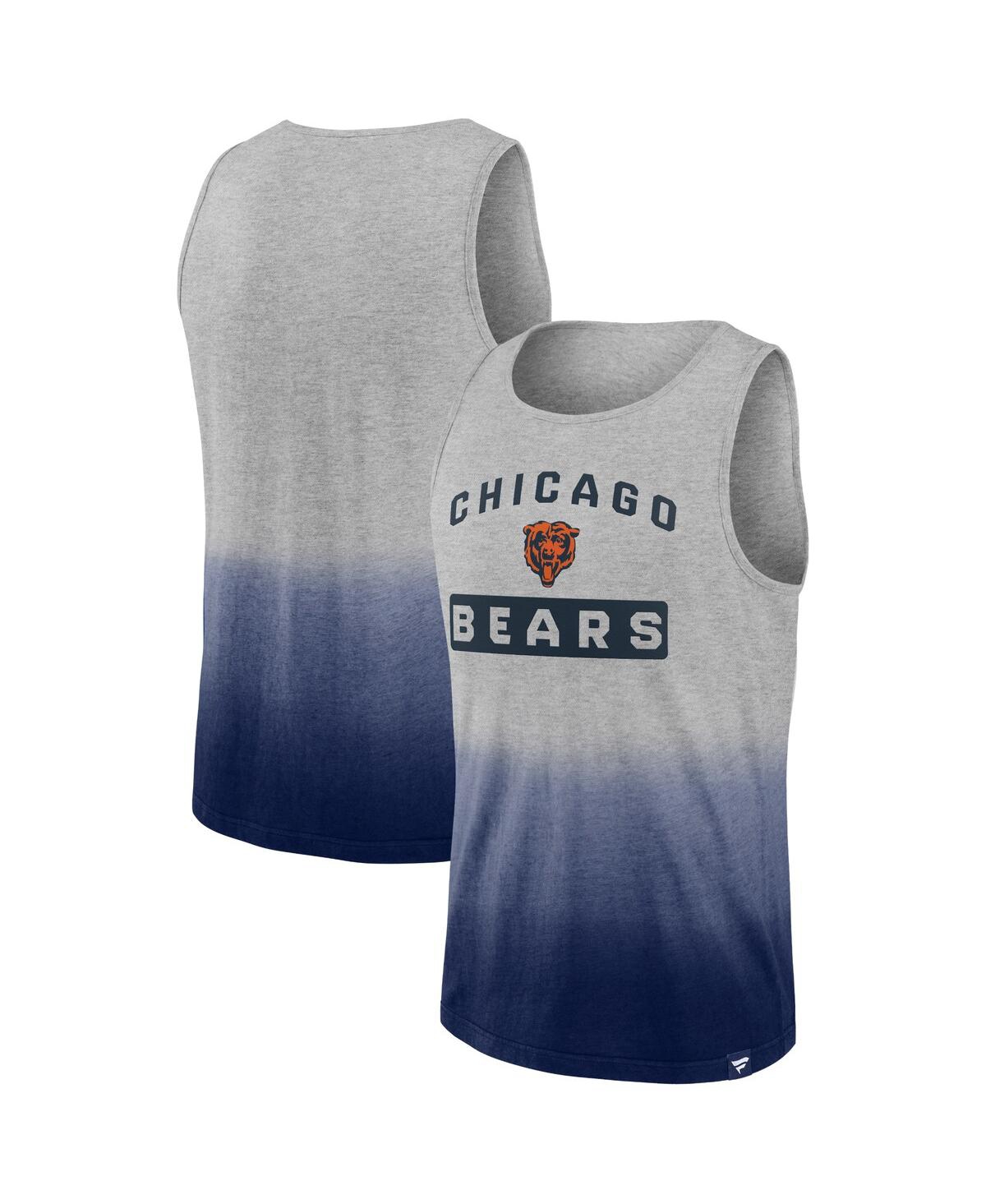 Shop Fanatics Men's  Heathered Gray, Navy Chicago Bears Our Year Tank Top In Heathered Gray,navy