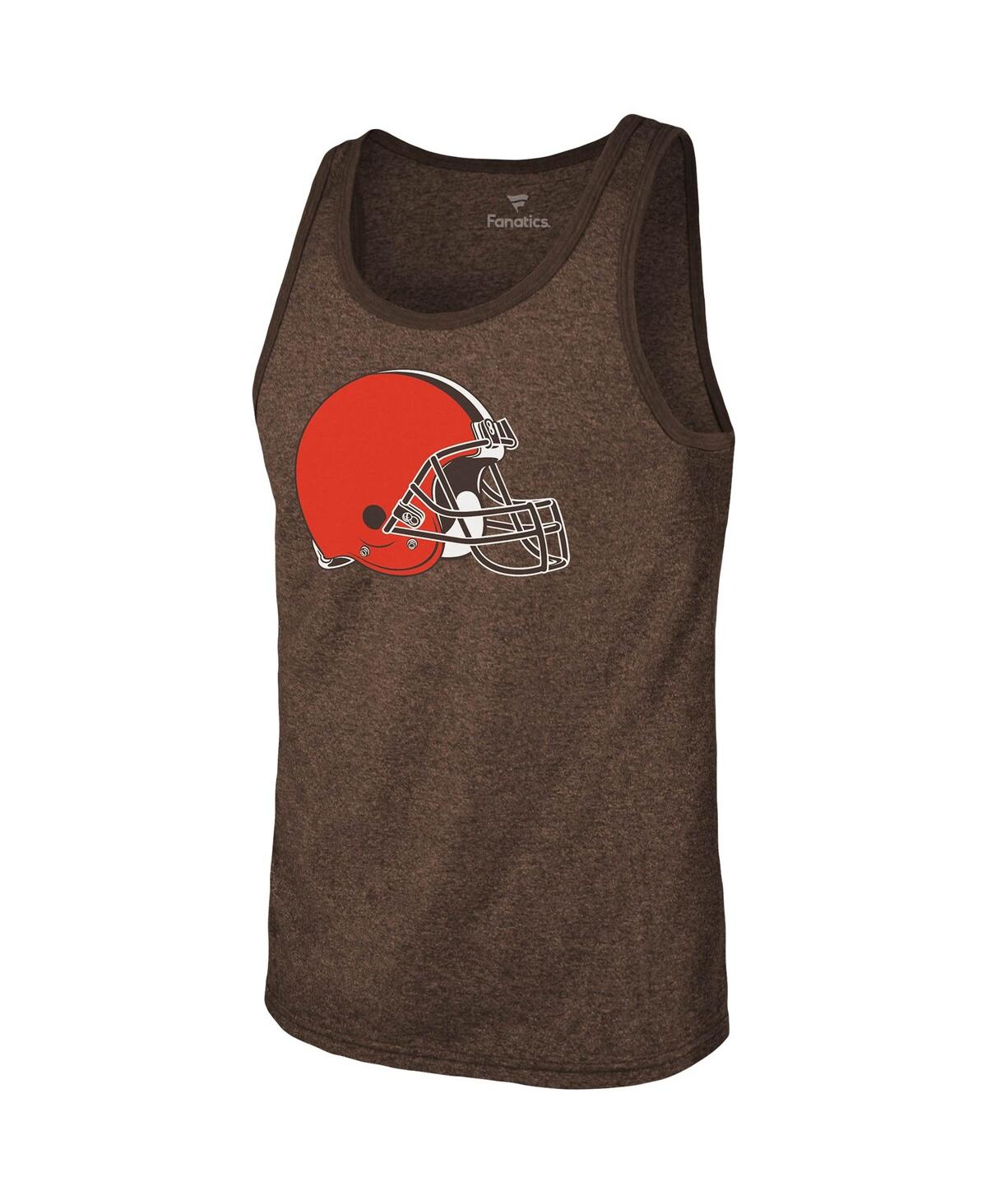 Shop Majestic Men's  Threads Nick Chubb Heathered Brown Cleveland Browns Name And Number Tri-blend Tank To
