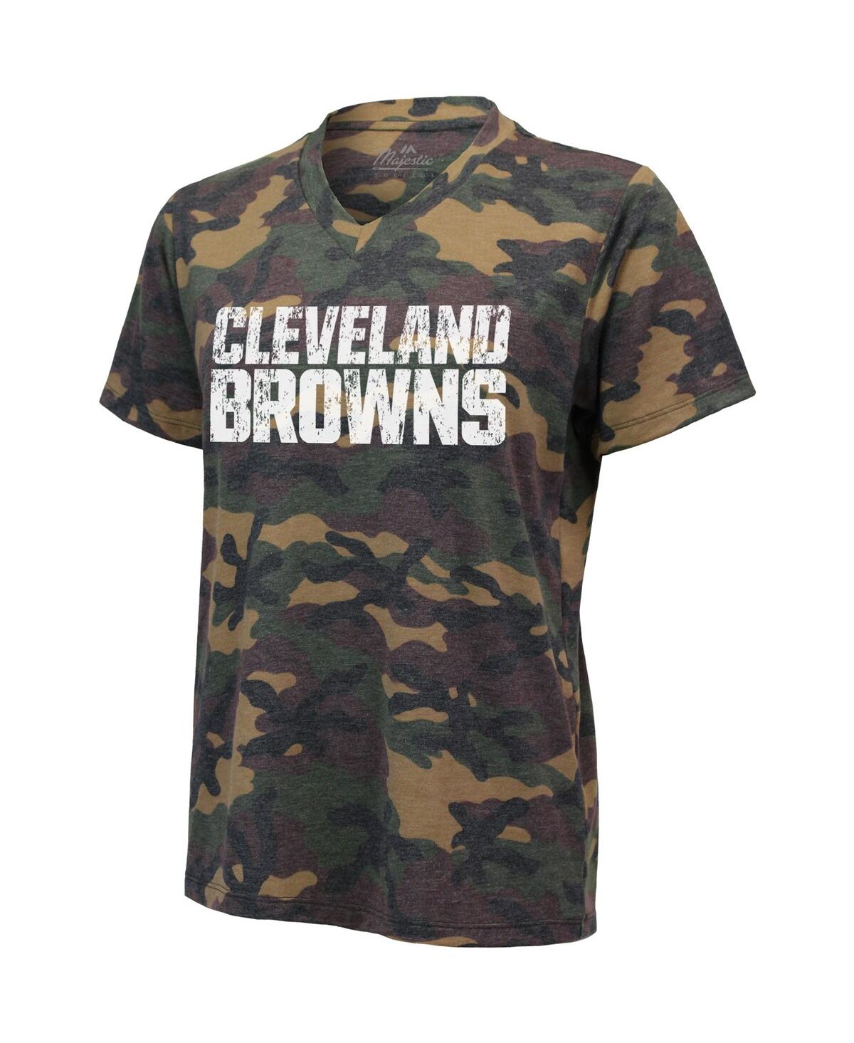 Shop Industry Rag Women's Nick Chubb Camo Cleveland Browns Name And Number V-neck T-shirt