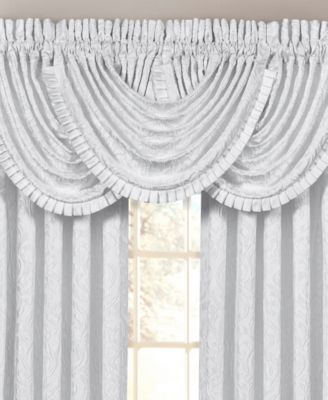 Astoria White Waterfall Window Valance, 49" x 33"