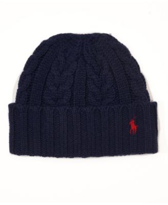 mens navy wooly hat