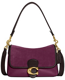 Suede Soft Tabby Shoulder Bag with Convertible Straps