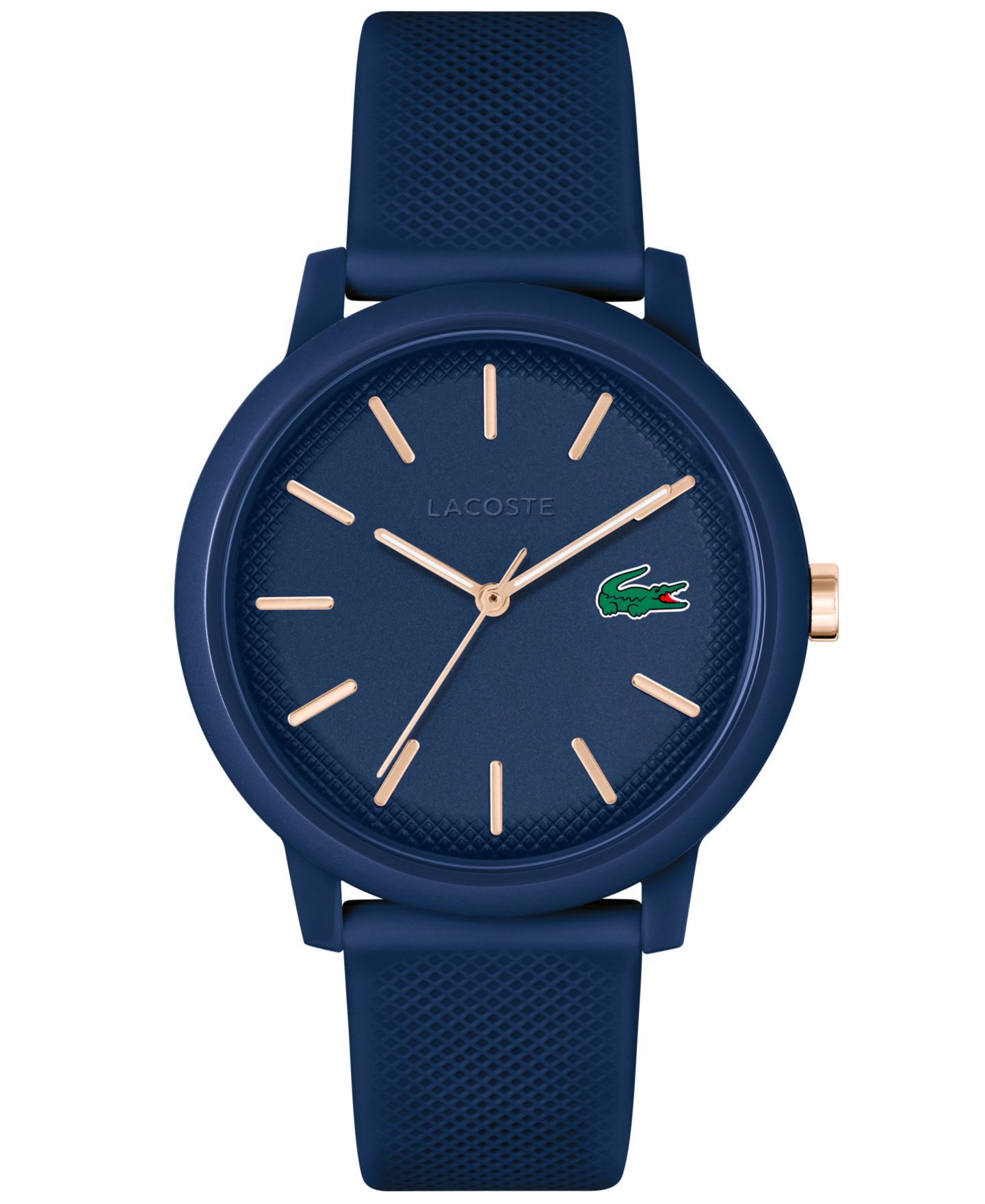 Мужские часы Lacoste L.12.12 Navy Silicone Strap Watch 42mm — фото 1