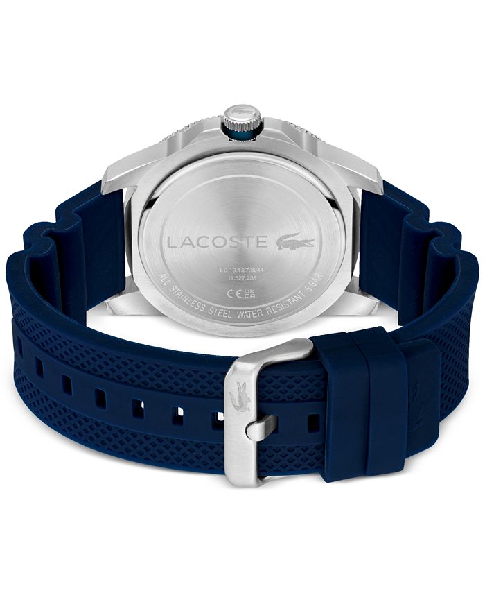 Lacoste Men's Regatta Navy Silicone Strap Watch 46mm Macy's