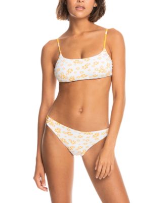 Roxy Juniors Flower Lover Reversible Bikini Top Bottoms Women's Swimsuit