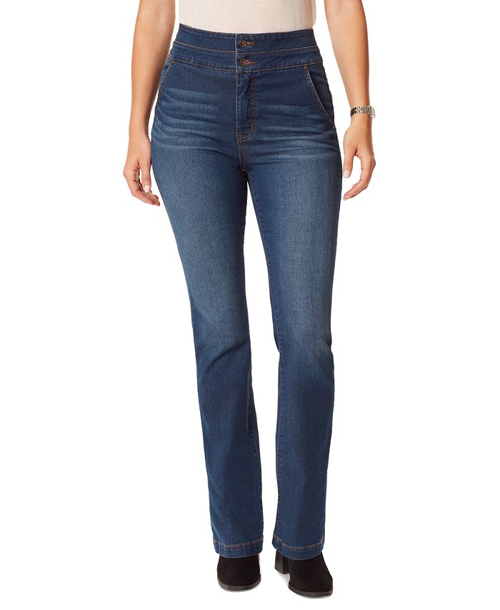 Anne Klein Jeans Women's High-Rise Bootcut Slim-Fit Jeans - Macy's