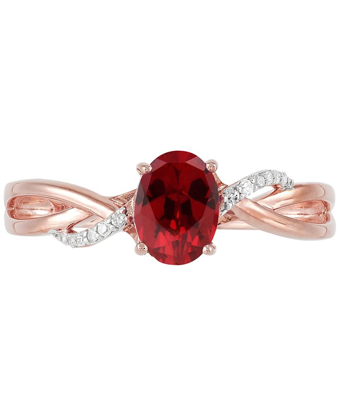 Macy's ruby sale and diamond ring