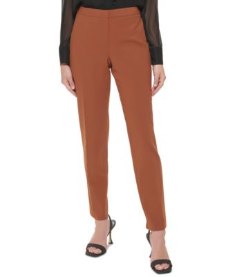 Calvin Klein Petite Highline Slim-Leg Ankle Dress Pants - Macy's