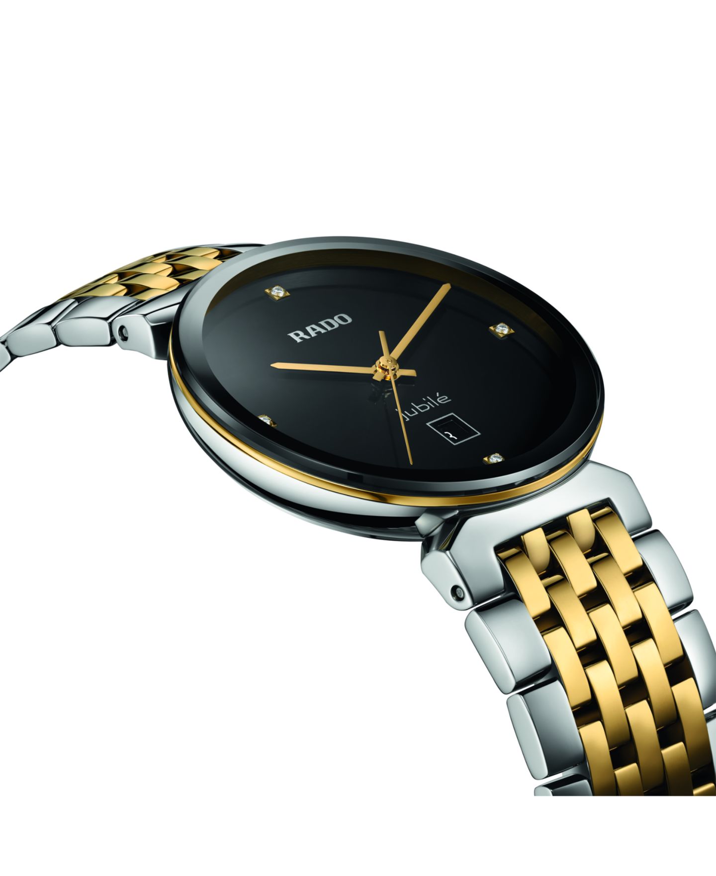 Женские часы Rado Swiss Florence Classic Diamond Accent Two Tone Stainless Steel Bracelet Watch 30mm — фото 2