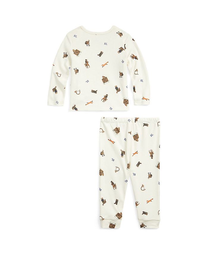 Polo Ralph Lauren Baby Boys Polo Bear Interlock Top and Pants, 2 Piece