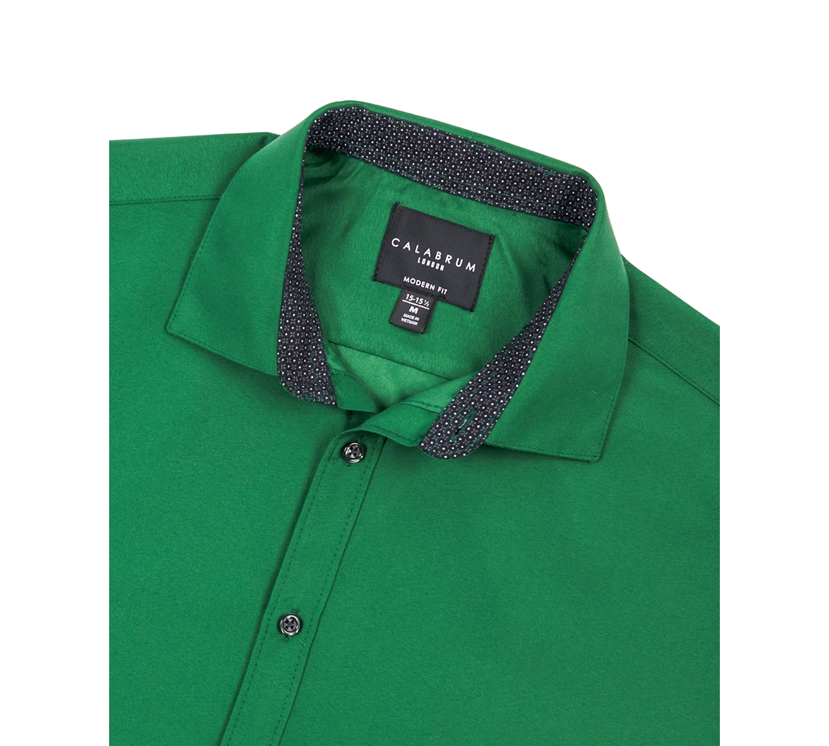 Calabrum Men's Regular Fit Solid Wrinkle Free Performance Dress Shirt