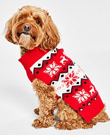 Dog Nordic Fair Isle Holiday Sweater, Created for Macy's
