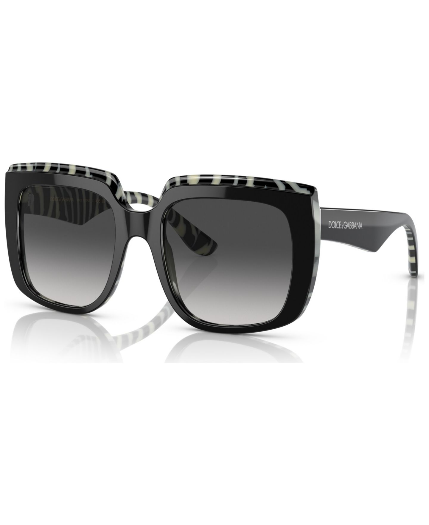 Женские солнцезащитные очки Dolce&Gabbana Sunglasses, DG441454-Y, цвет: Чёрный зебра — фото 1