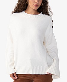Women's On Arrival Button-Neck French-Cuff Sweater