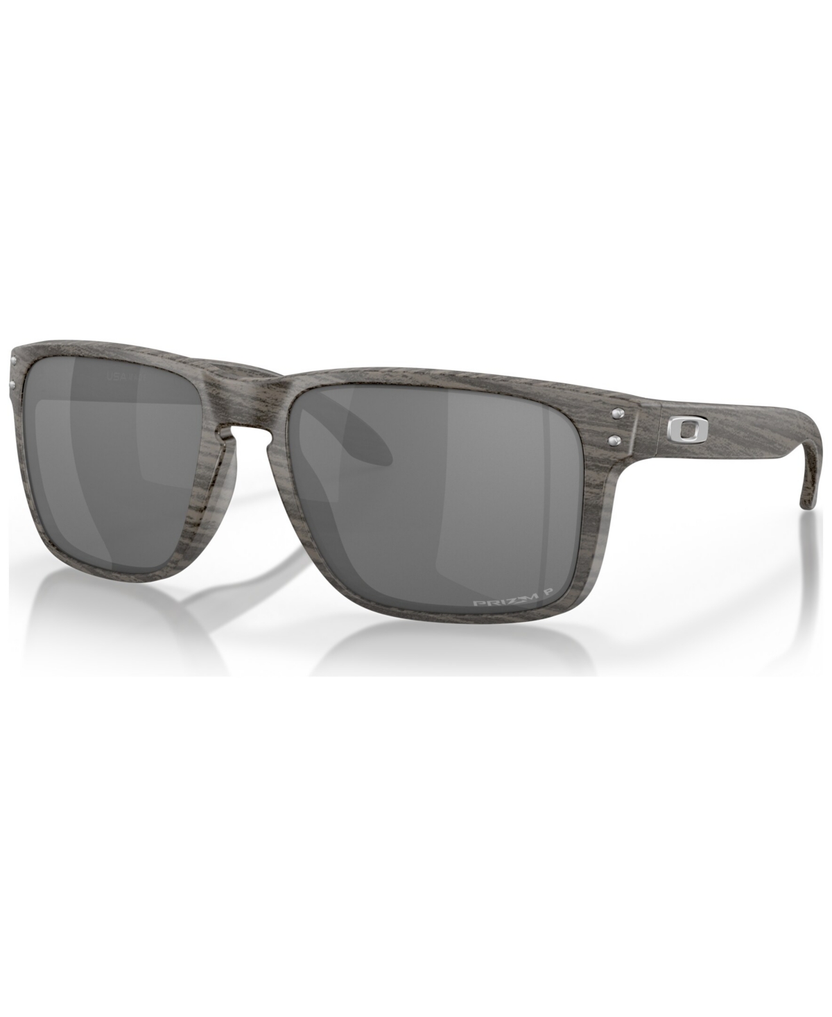 Shop Oakley Polarized Woodgrain Sunglasses, Oo9417 59 Holbrook Xl In Woodgrain,grey