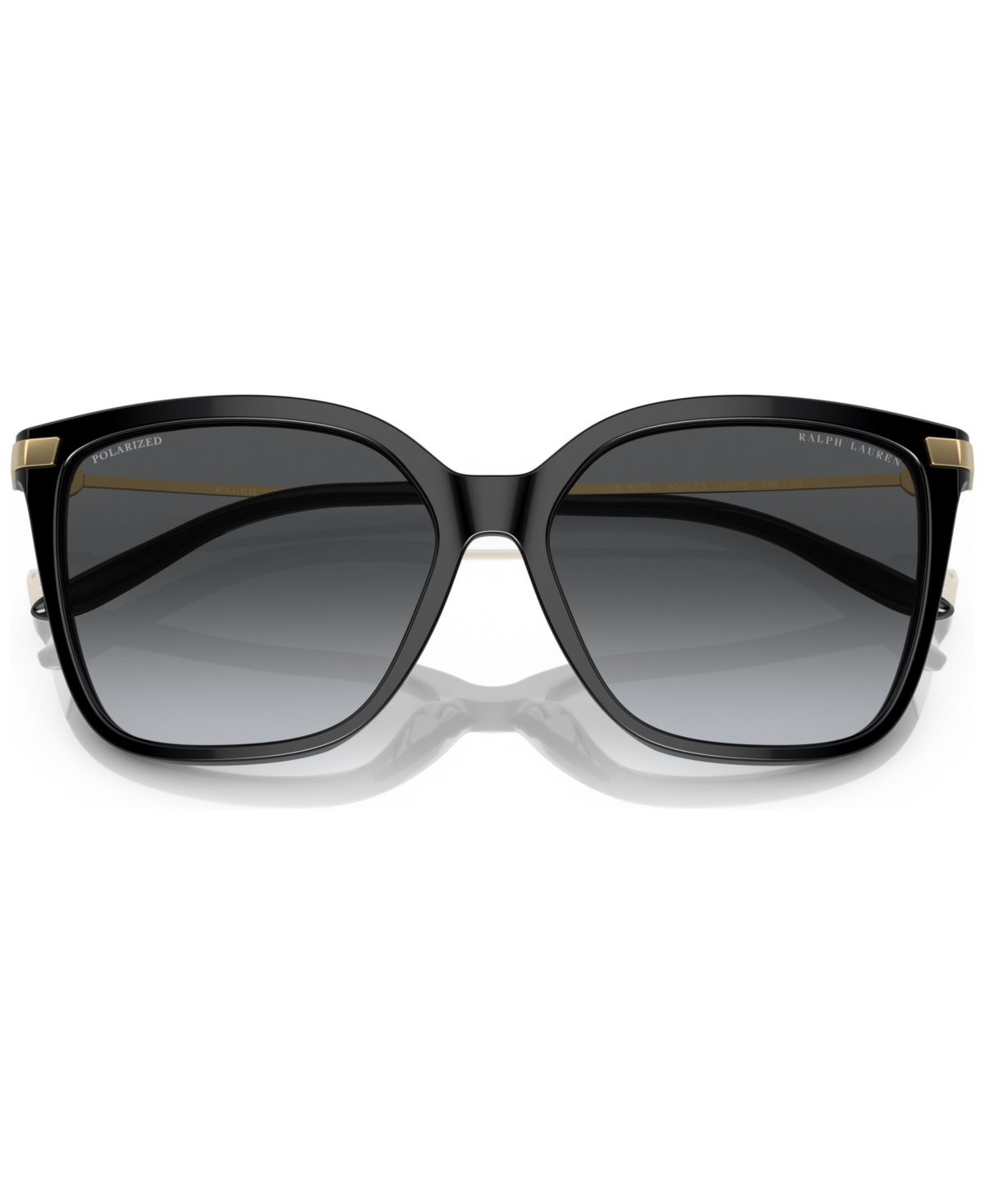 Shop Ralph Lauren Women's Polarized Sunglasses, Rl820957-yp In Shiny Black