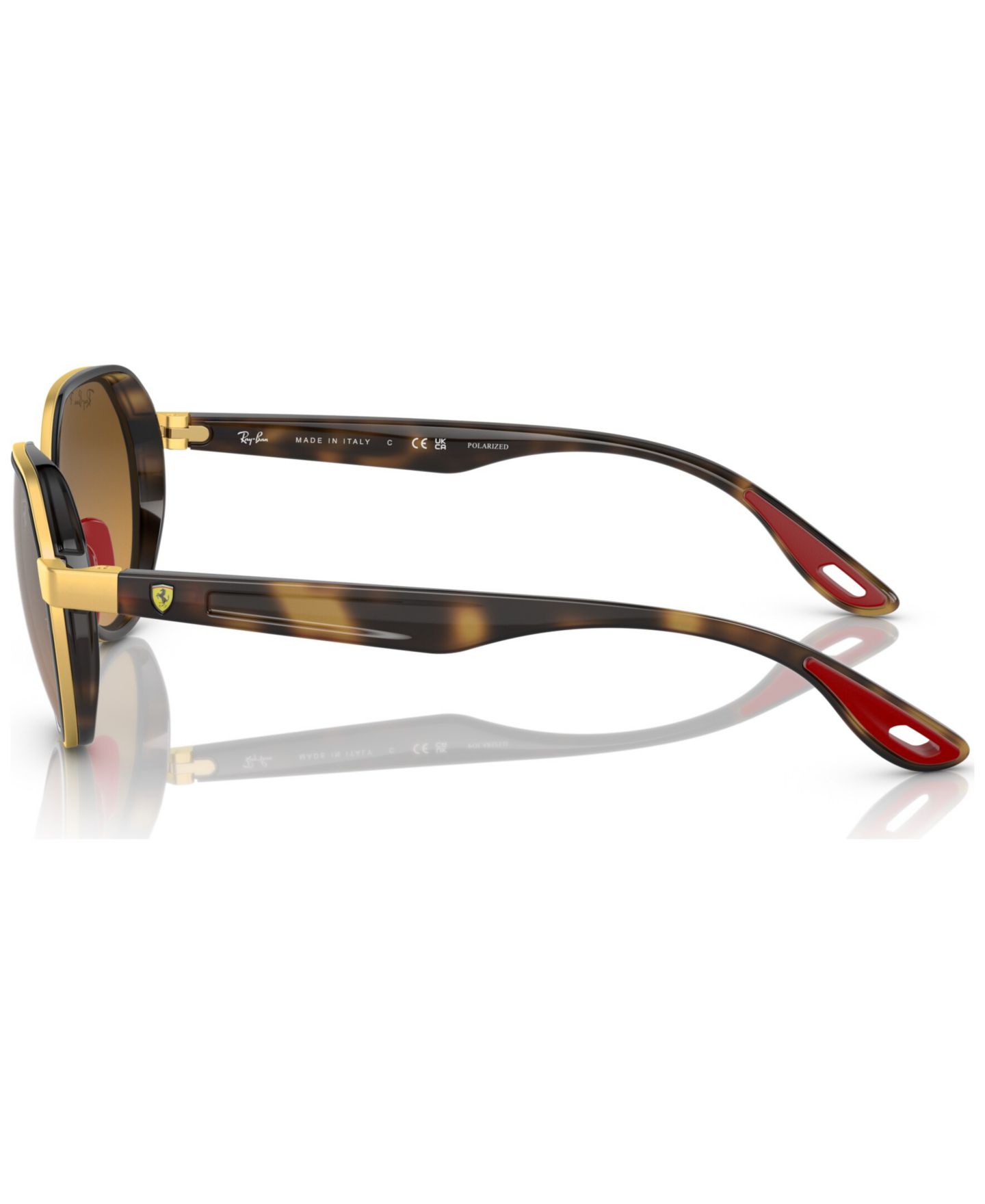 Солнцезащитные очки Ray-Ban RB3703M Scuderia Ferrari Collection 51 Unisex Polarized Sunglasses, цвет: Золотой — фото 3