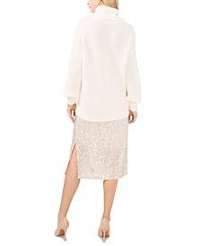 Women's Sequined Side-Slit Maxi Skirt