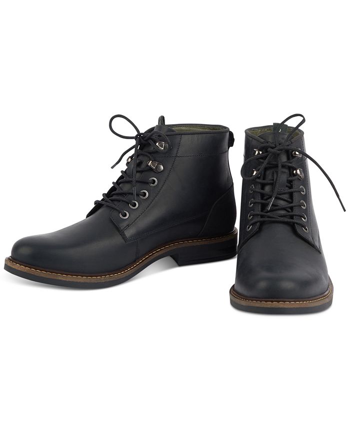 barbour deckham lace up boots in tan