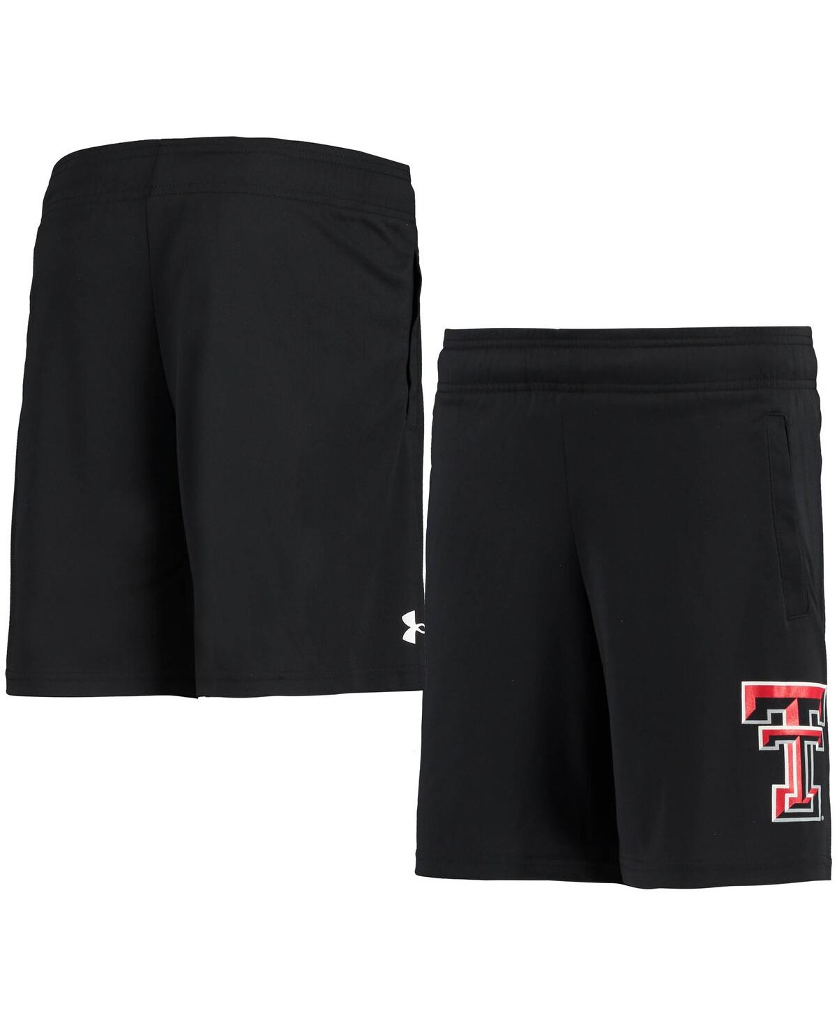 Shop Under Armour Big Boys  Black Texas Tech Red Raiders Tech Shorts