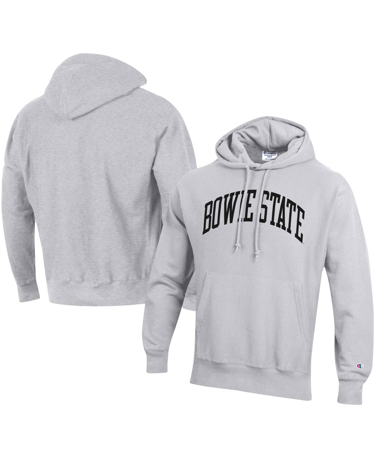 CHAMPION MEN'S CHAMPION GRAY BOWIE STATE BULLDOGS TALL ARCH PULLOVER HOODIE