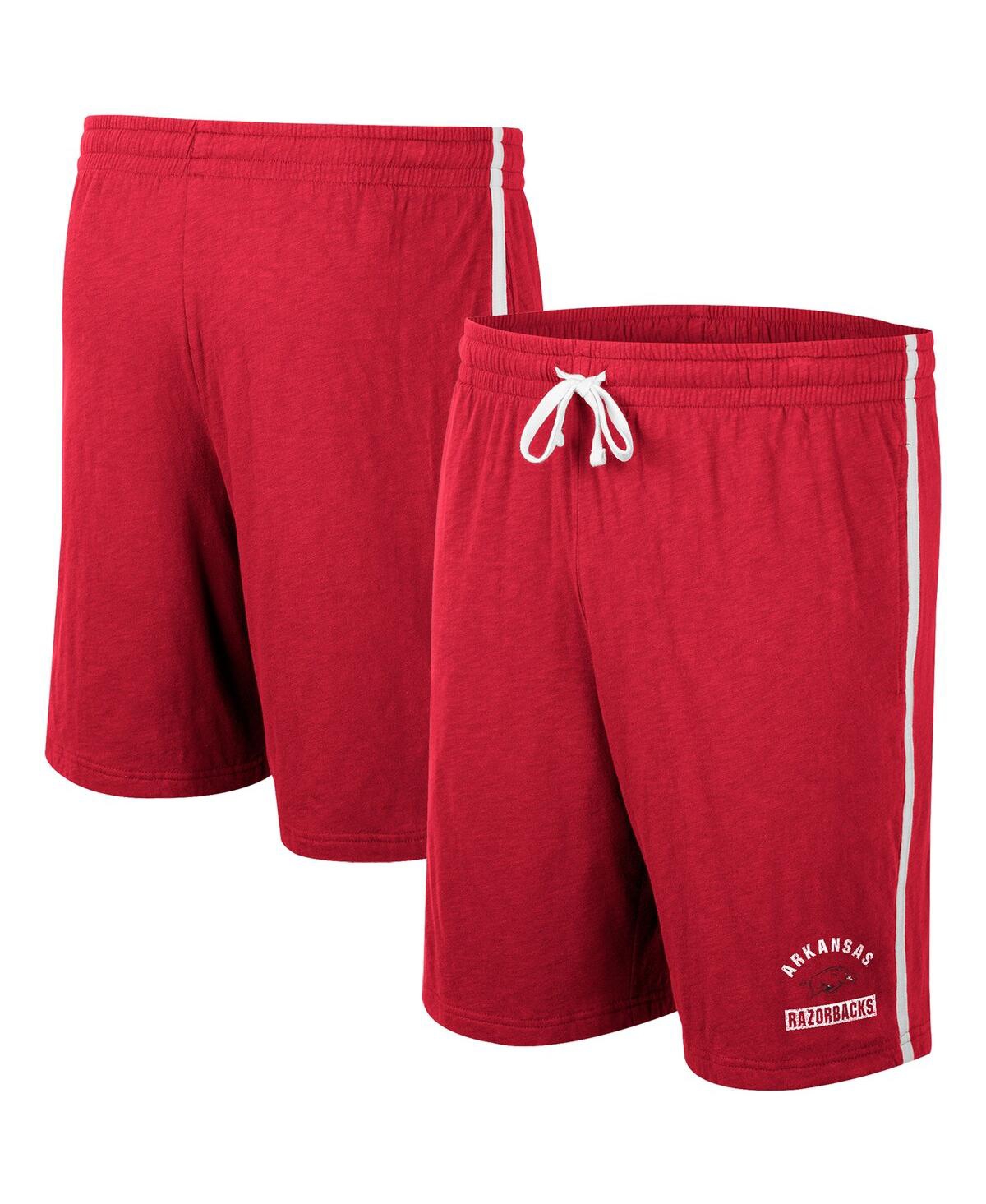 Shop Colosseum Men's  Cardinal Arkansas Razorbacks Thunder Slub Shorts