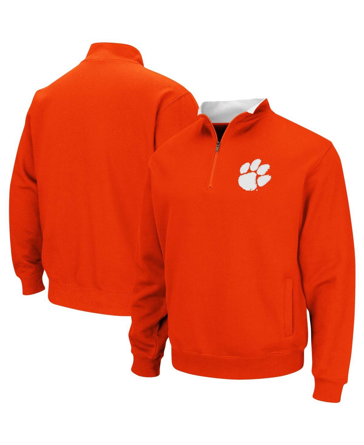 Men's Colosseum Orange Clemson Tigers Big and Tall Tortugas Quarter-Zip Jacket - Orange