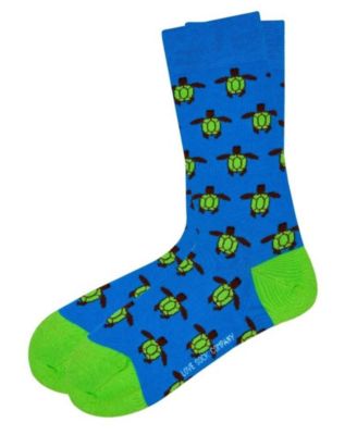Women's Turtle W-Cotton Novelty Crew Socks with Seamless Toe Design, Pack of 1
