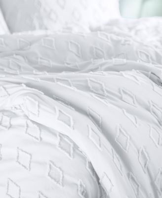 Gemma 3 Piece Textured Duvet Cover Set, Full/Queen