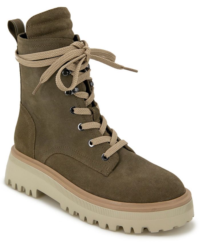Kenneth Cole New York Women's Radell Lace-Up Lug Sole Combat Boots - Macy's