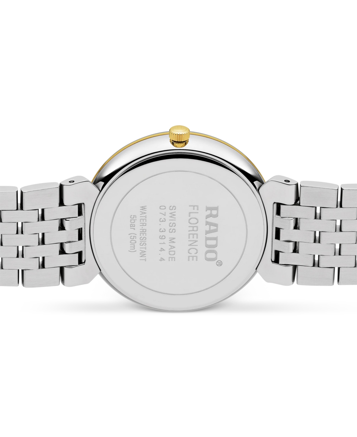 Shop Rado Women's Swiss Florence Classic Diamond Accent Two Tone Stainless Steel Bracelet Watch 38mm In No Color