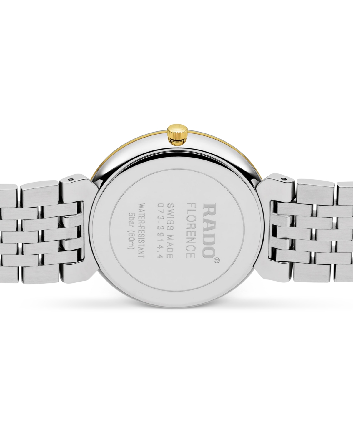 Rado Women's Swiss Florence Classic Diamond Accent Two Tone Stainless Steel Bracelet Watch 30mm In No Color