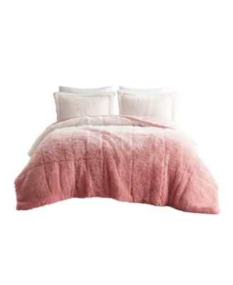 Intelligent Design Brielle Ombre Shaggy Faux Fur 3-Pc. Comforter Set, Full/Queen