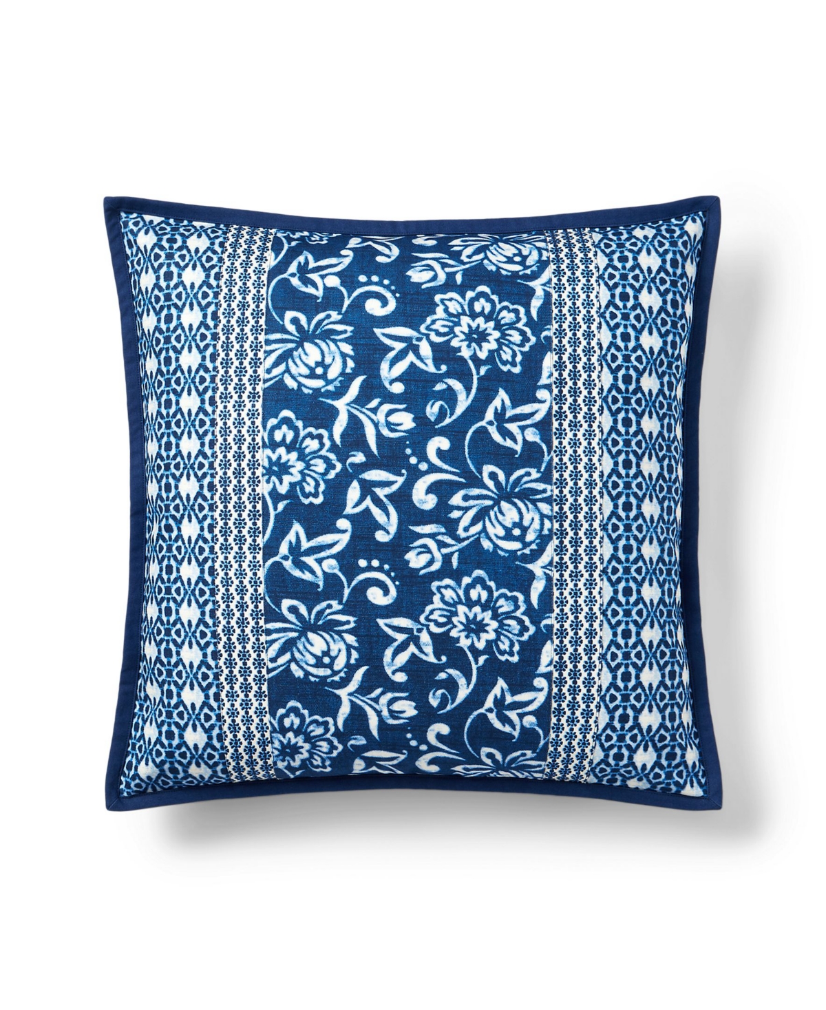 Ralph Lauren Arielle Patchwork Decorative Pillow, 20" X 20" Bedding In Navy Multi