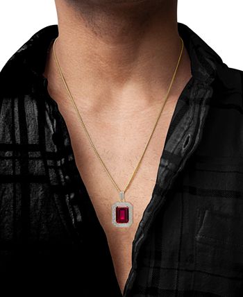 Macy s Lab Created Ruby 16 5 8 ct. t.w. Diamond 1 4 ct. t.w