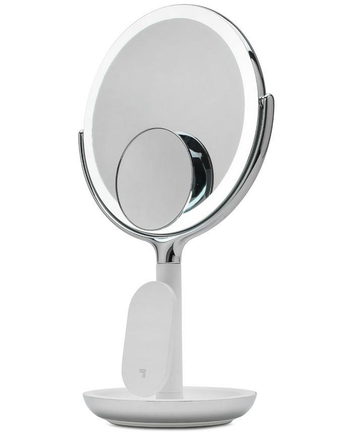 Sharper Image SpaStudio Vanity 8inch Mirror with BuiltIn Qi Wireless