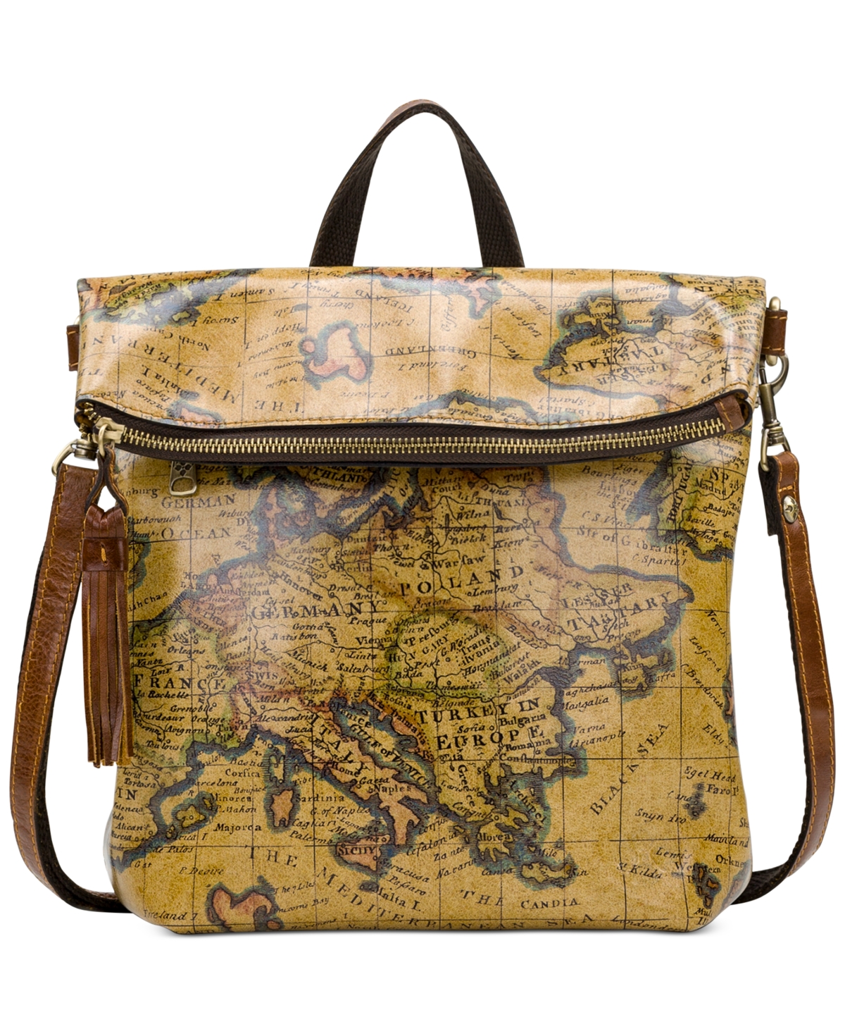 Patricia Nash Luzille Medium Leather Backpack In European Map ModeSens