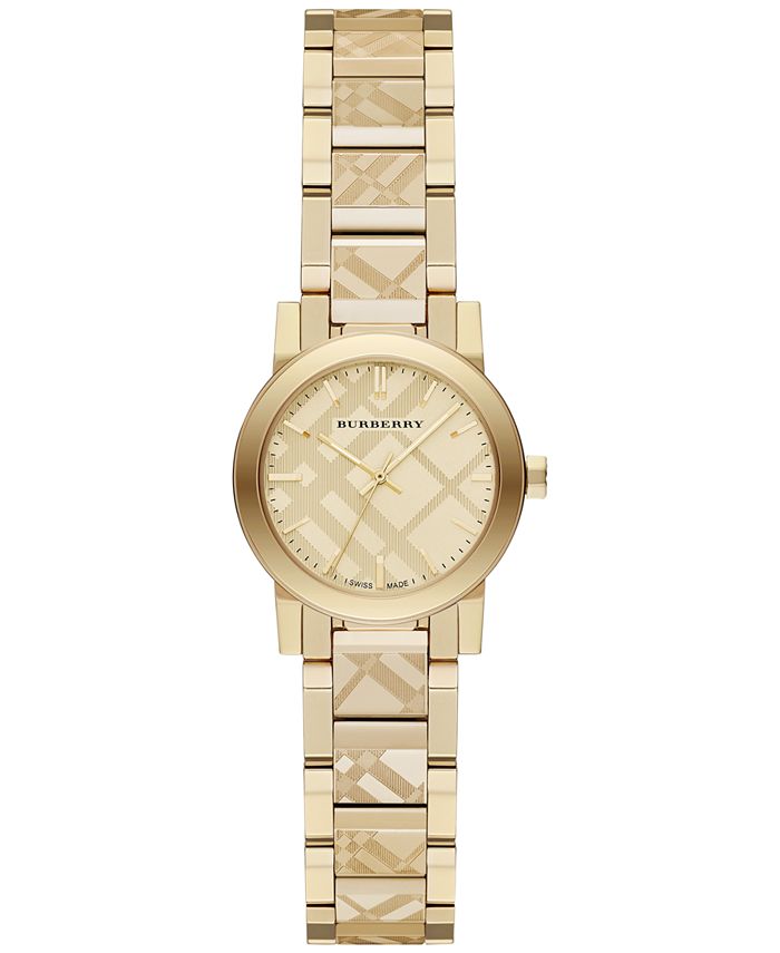 Burberry small check stamped sales bracelet watch 26mm