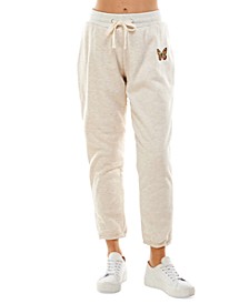 Juniors' Sherpa Lined Graphic Sweatpants