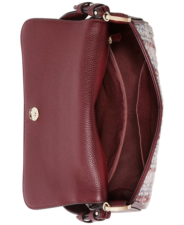 kate spade new york Hudson Tweed Fabric Medium Convertible Flap