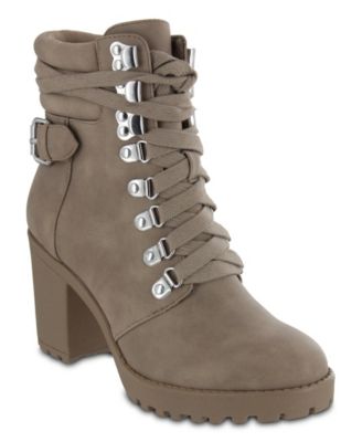 Women's Annamaria Block Heel Lug Sole Biker Boots