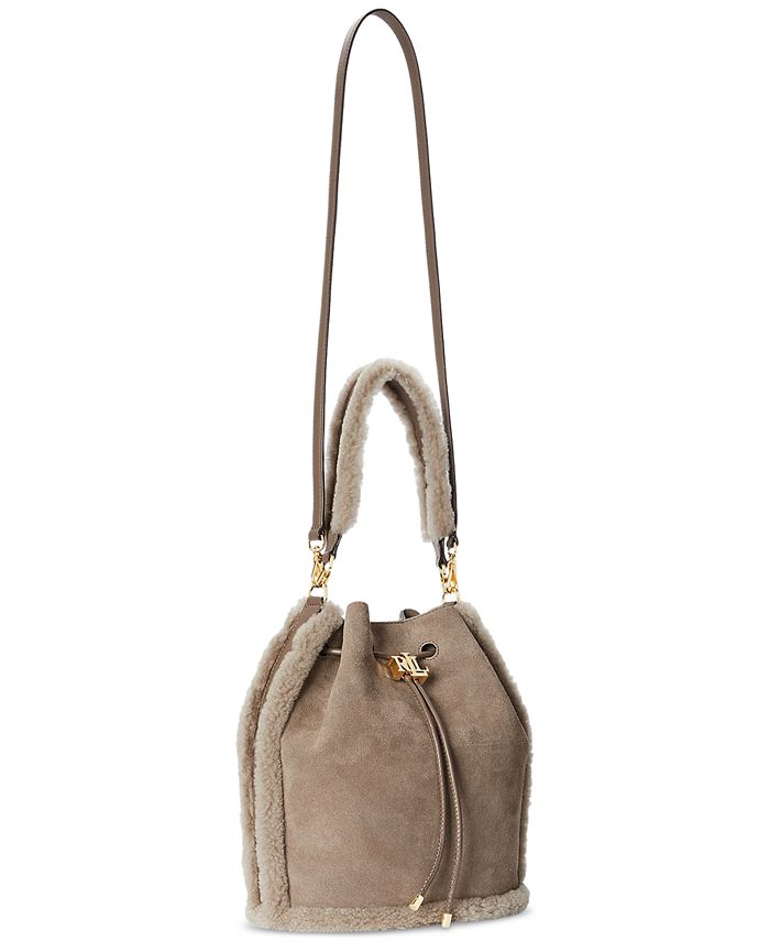 Lauren Ralph Lauren Large Suede Andie Drawstring Bag - Macy's