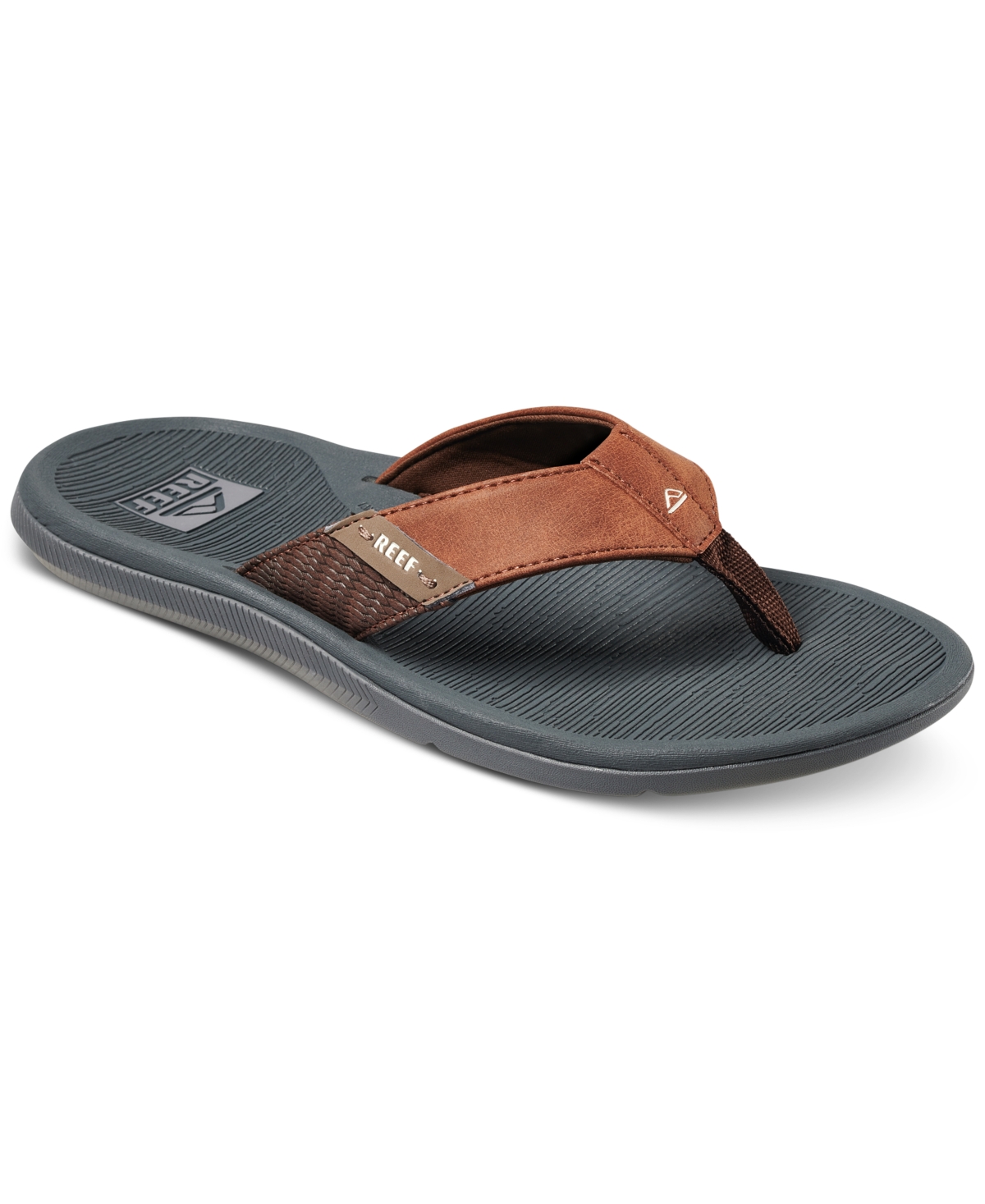 Men's Santa Ana Padded & Waterproof Flip-Flop Sandal - Grey/tan