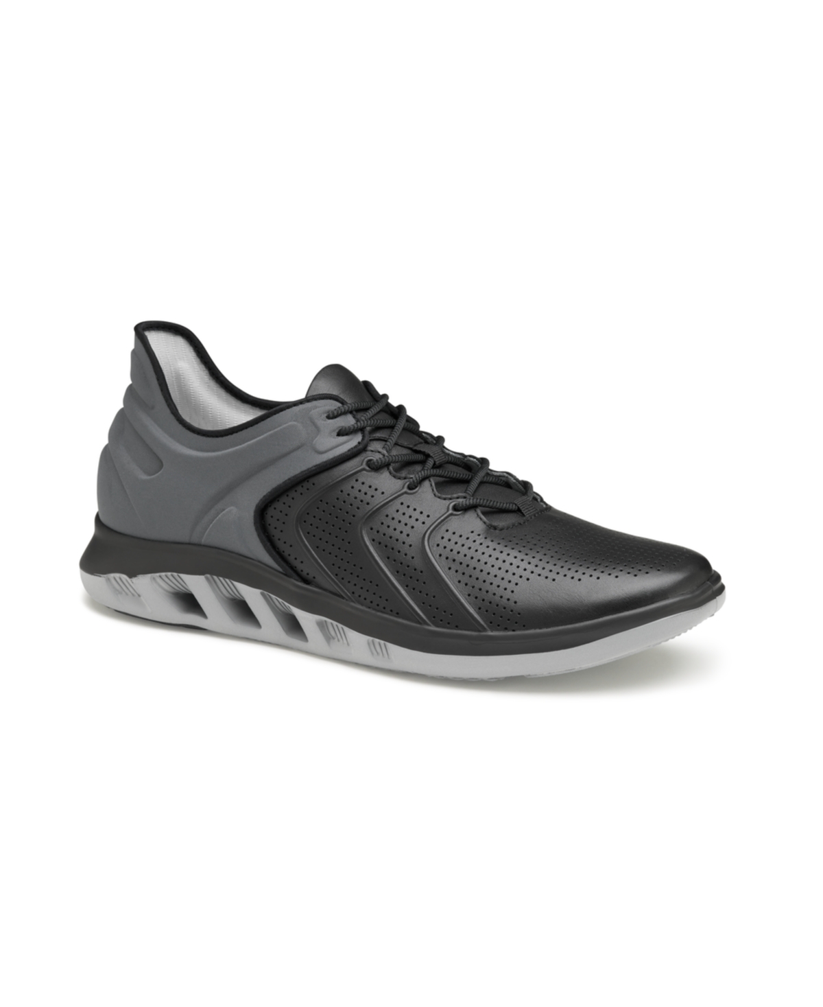 Shop Johnston & Murphy Men's Activate Luxe U-throat Sneakers In Black