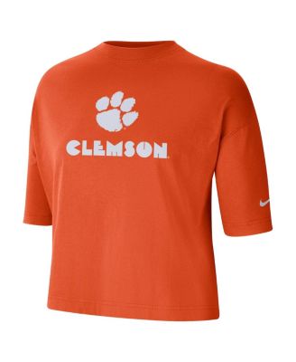 Women's Orange Clemson Tigers Crop Performance T-shirt