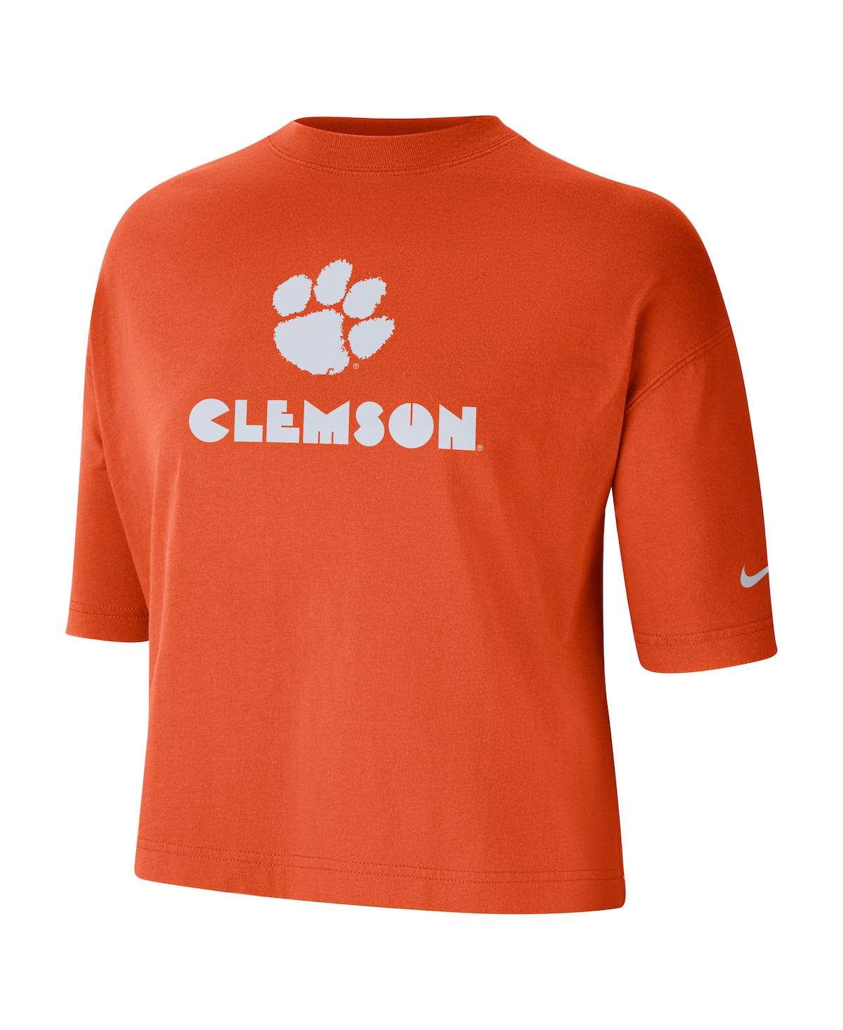 Women's NikeClemson Tigers Crop Performance T-shirt - Orange