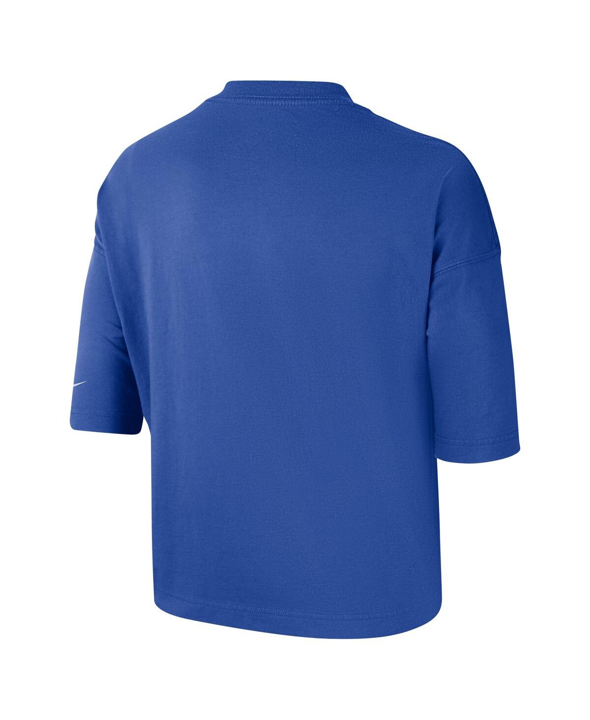 Nike Royal Kentucky Wildcats Crop Performance T-shirt In Royal