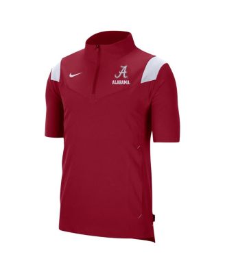Men's Crimson Alabama Crimson Tide Coach Short Sleeve Quarter-Zip Jacket