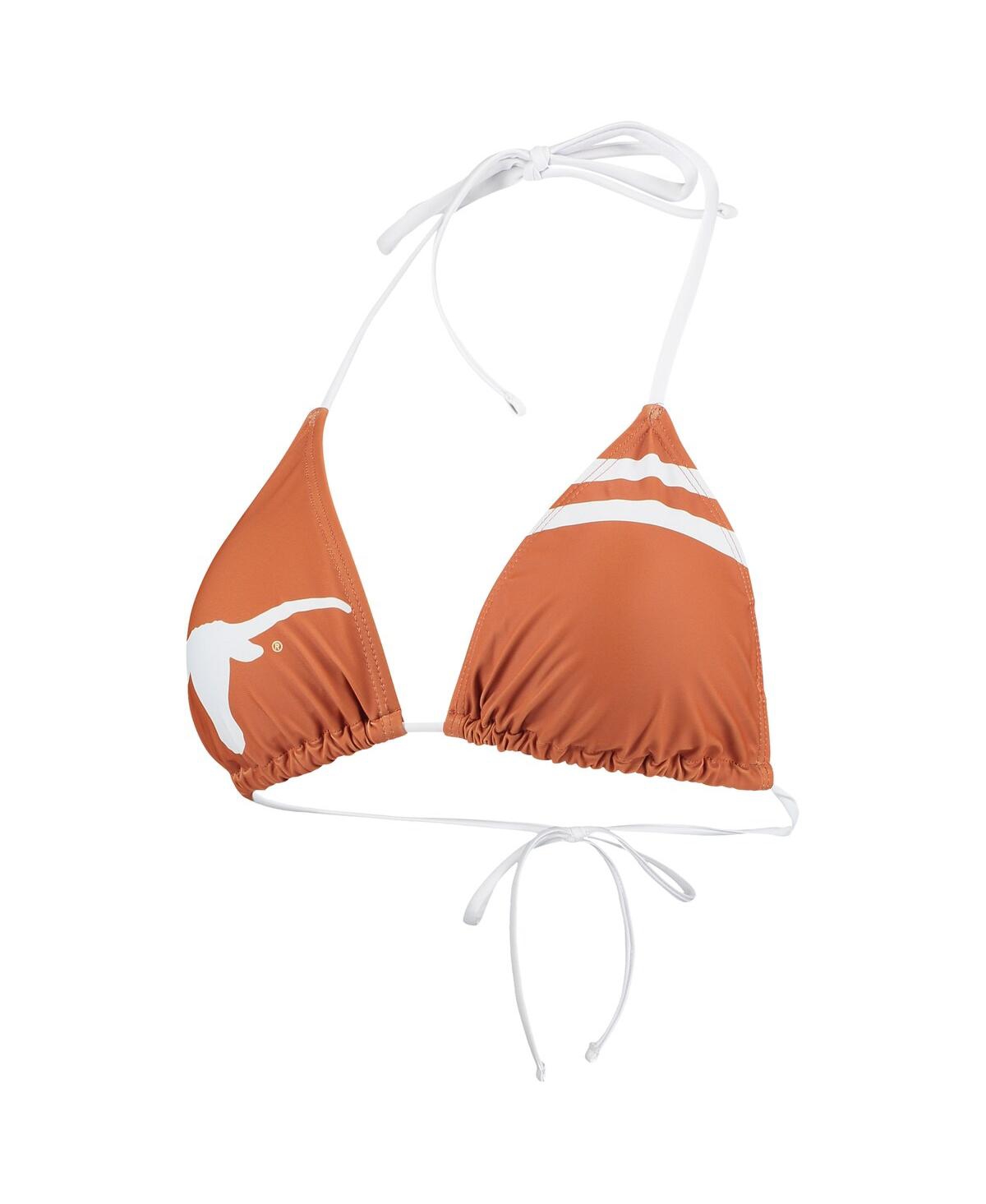 Shop Foco Women's  Texas Orange Texas Longhorns Wordmark Bikini Top