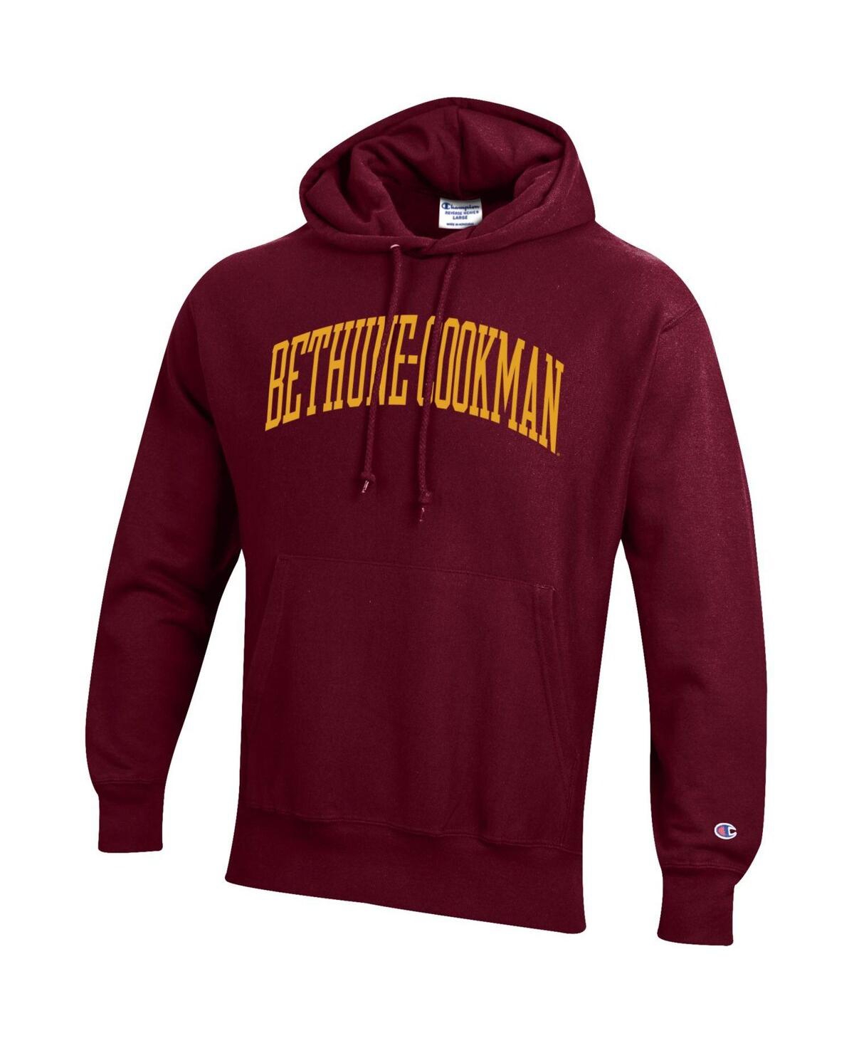 Men's ChampionBethune-Cookman Wildcats Tall Arch Pullover Hoodie - Maroon